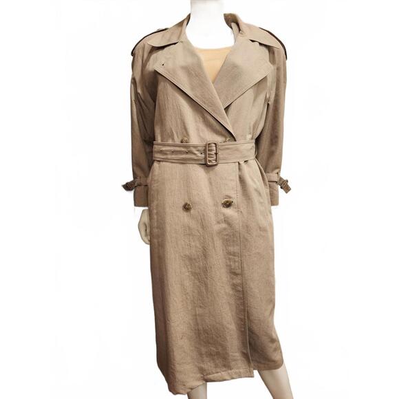8P - Womens - Vintage London Fog Beige Trench coat with quilted removable liner - Picture 1 of 8